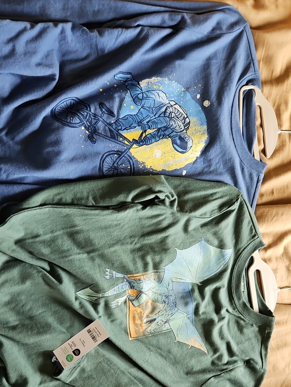 Kids Graphic Tee - Blue BMX Astronaut
